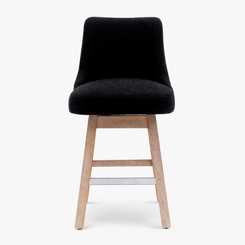 WestinTrends 26" Upholstered Swivel Counter Height Bar Stool image number 0