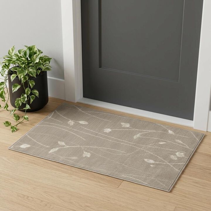 HomeRoots Floral Power Loom Area Rug