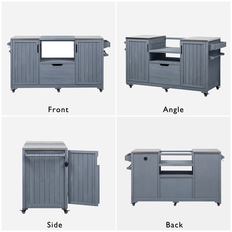 Merax Outdoor Kitchen Island for Big Green Egg Grills