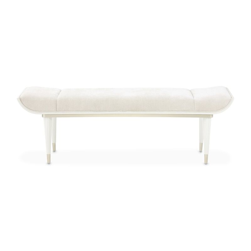 Michael Amini La Marisia Accent Bench - Tranquil/Creamy Pearl