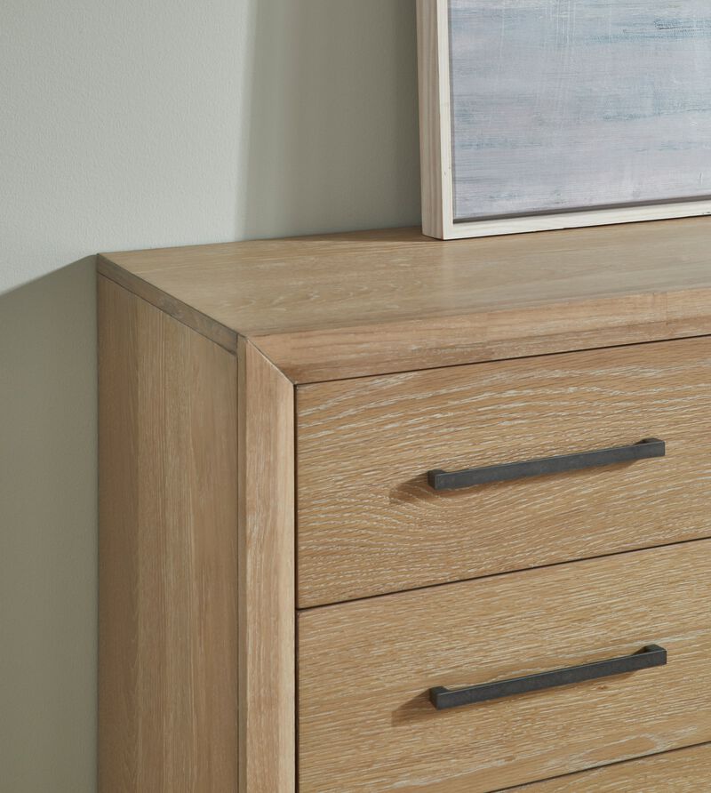 Franklin Three Drawer Two Door White Oak Sideboard in Au Natural