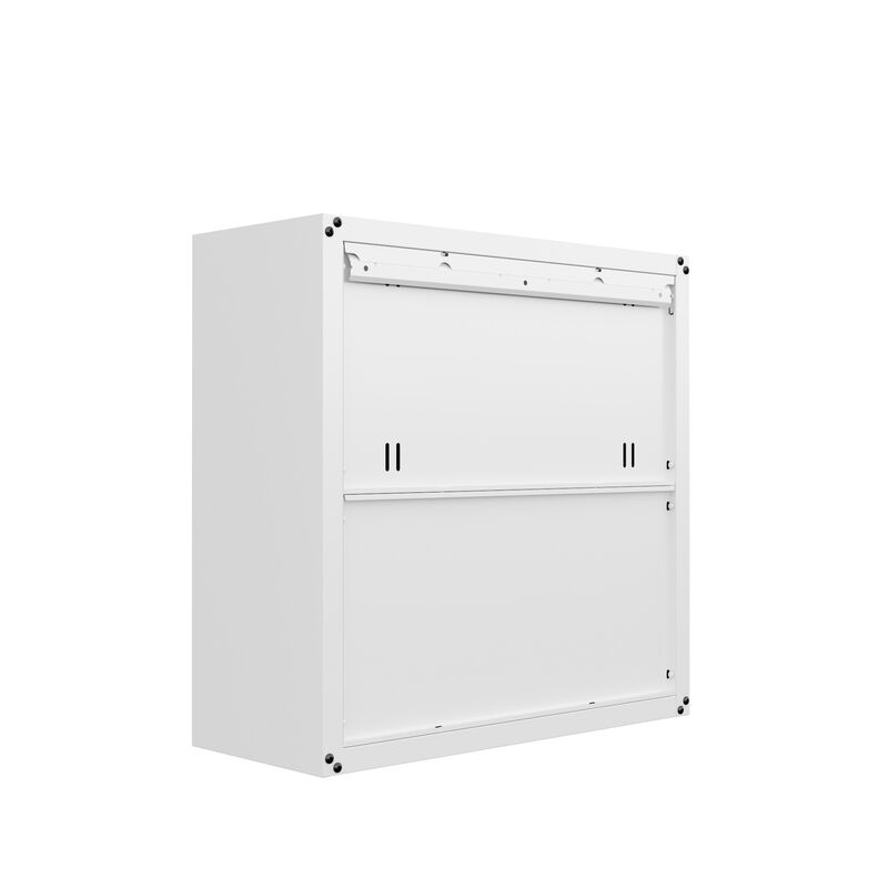 Fortress White Floating Garage Cabinet