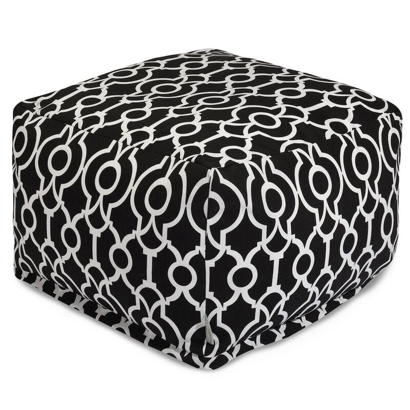 Majestic Home Goods Ottoman Pouf Athens Black