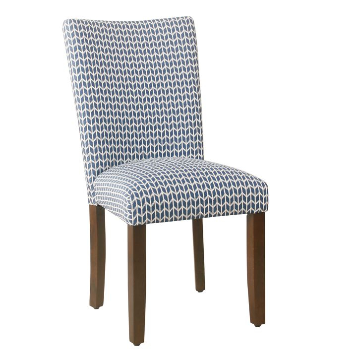 Jax Parsons Dining Chair Set of 2, Blue Geometric Print Polyester
