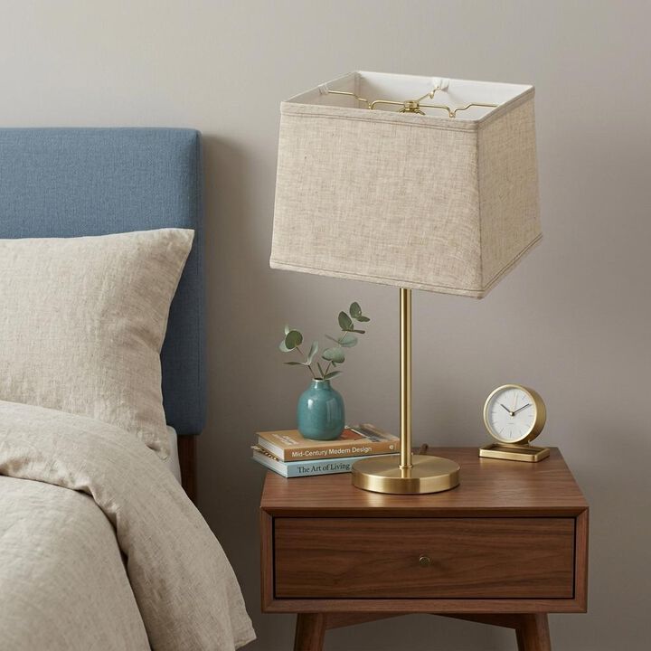 HomeRoots 18" Cream Throwback Rectangle Linen Lampshade