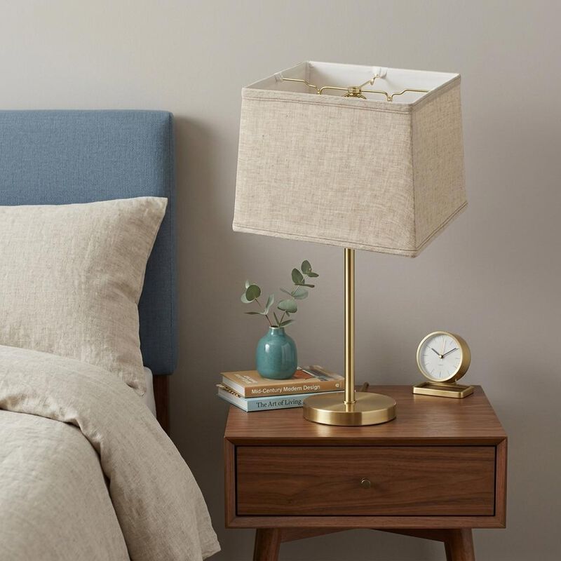 HomeRoots 18" Cream Throwback Rectangle Linen Lampshade image number 1