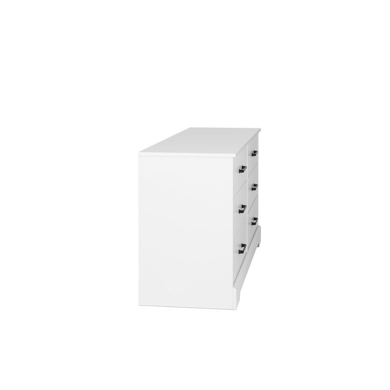 Prepac Dresser, White Dresser for Bedroom, Chest of Drawers with 6 Drawers