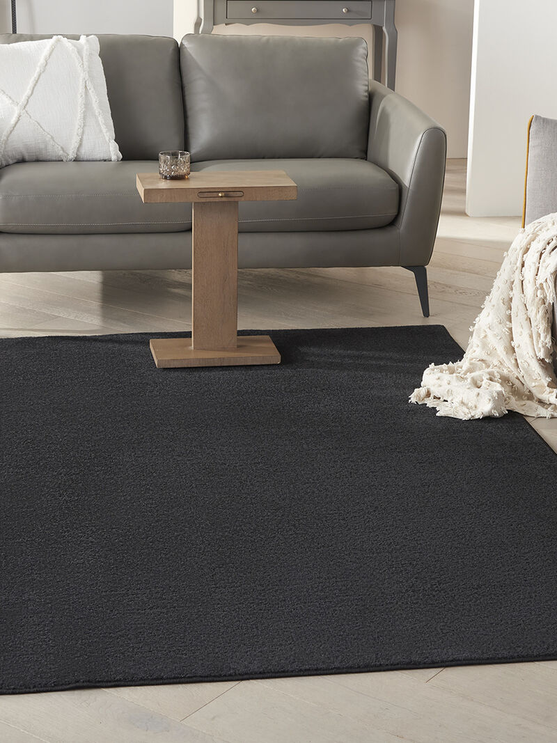 Nourison Essentials NRE01 Black 5' x 7' Rug image number 7