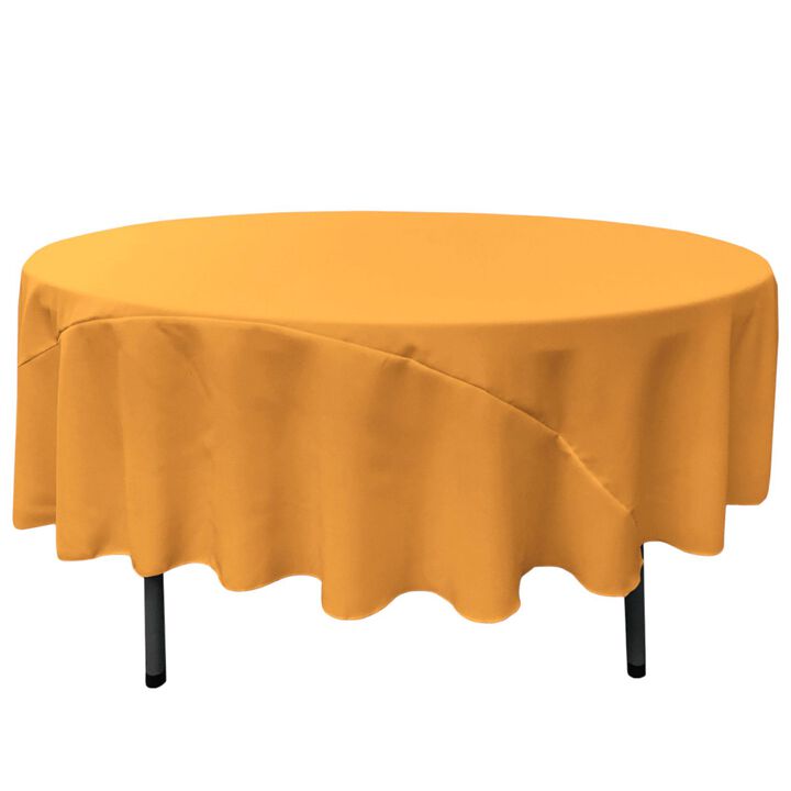 Round Polyester Poplin Tablecloth for Weddings, Parties and Banquet Use
