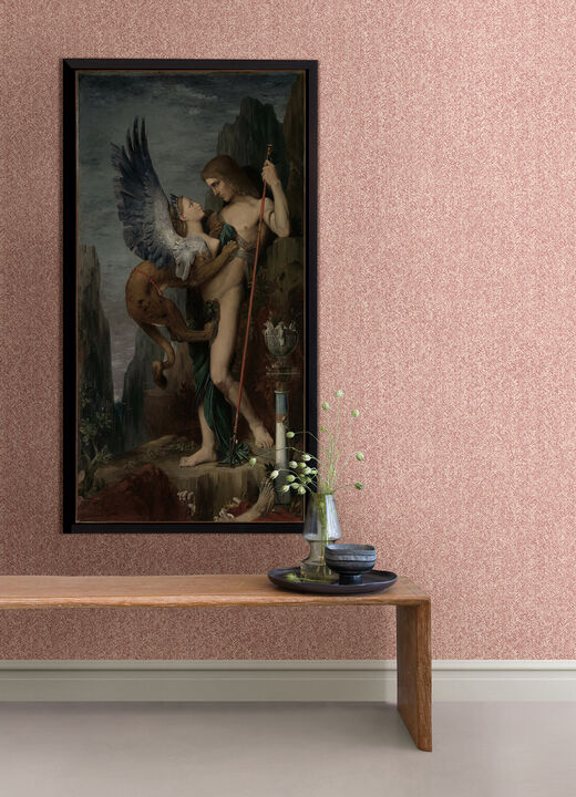Ashbee Burgundy Tweed Wallpaper