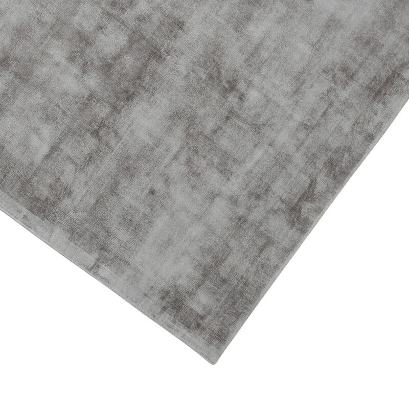 Arlo 5 x 8 Area Rug, Dove Gray Soft Viscose, Handcrafted, Non Reversible