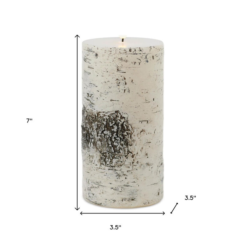 HomeRoots Set of Two Unscented Candle Flameless Pillar Candles image number 4