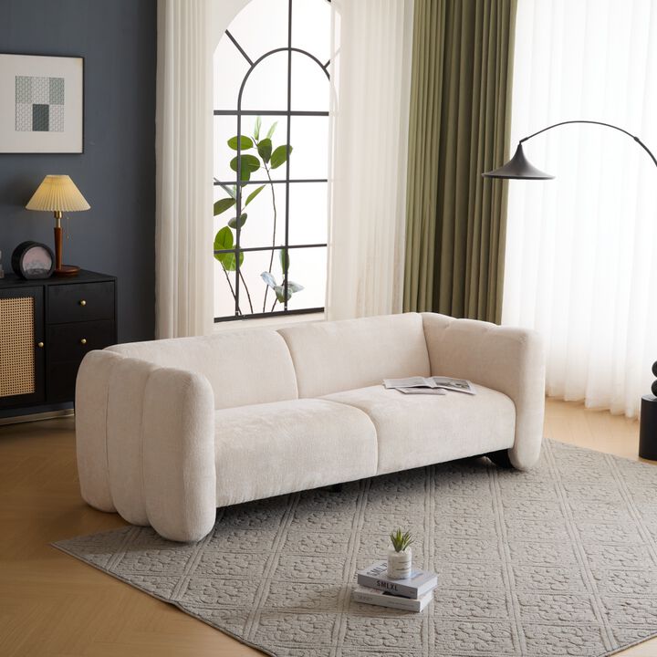 Merax 3-Seater Curved Upholstered Loveseat
