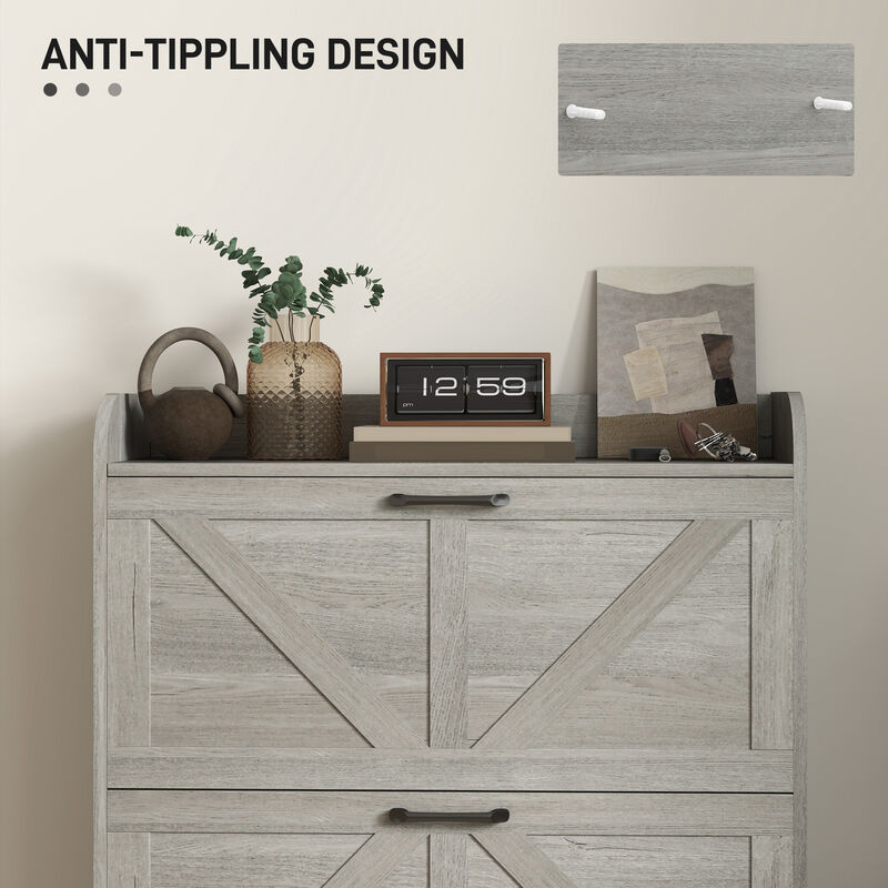 Wooden Shoe Cabinet with Shelves, Stylish Storage Solution for Entryway