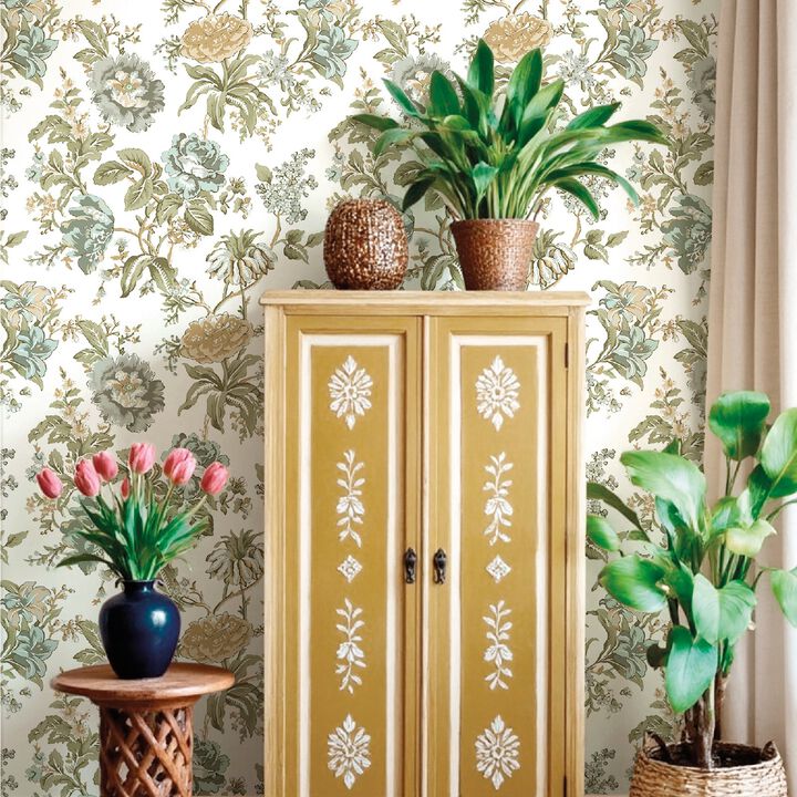 Blooming Garden Floral Blue Wallpaper 8307