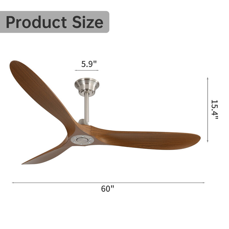 ELEMENT ACE 60-Inch Reversible Outdoor Ceiling Fan with Smart Control for Year-Round Comfort image number 2