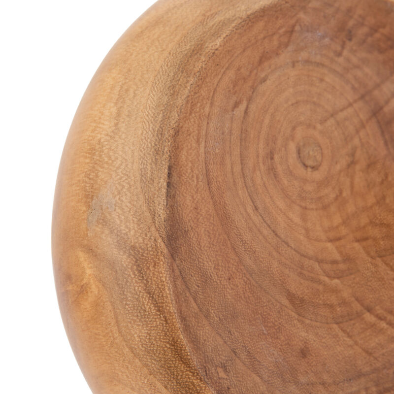 Decorative Paulownia Wood Vase, Walnut Finish image number 6