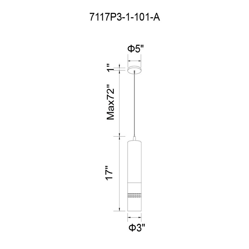 Stowe LED Down Mini Pendant With Black Finish