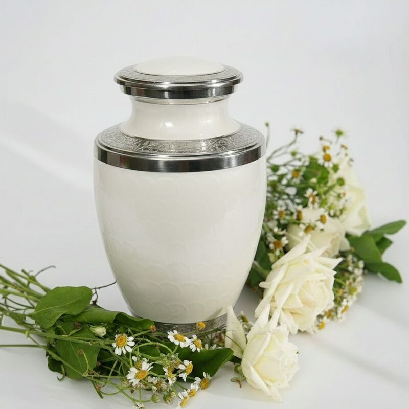 silver-toned accents urn image number 7