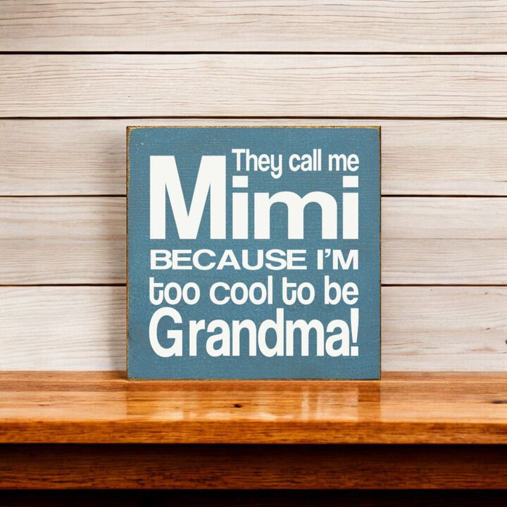 Solid Pine Mimi Quote Wall Sign for Home Decor and Grandparent Gift