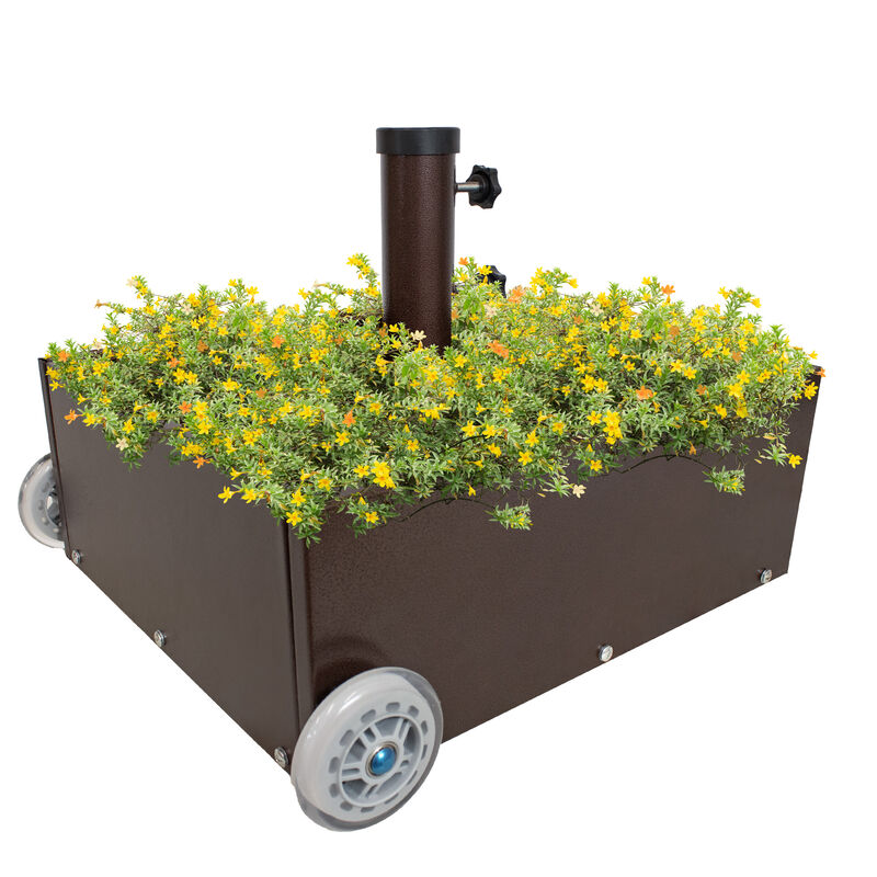 Rolling Umbrella Base with Planter