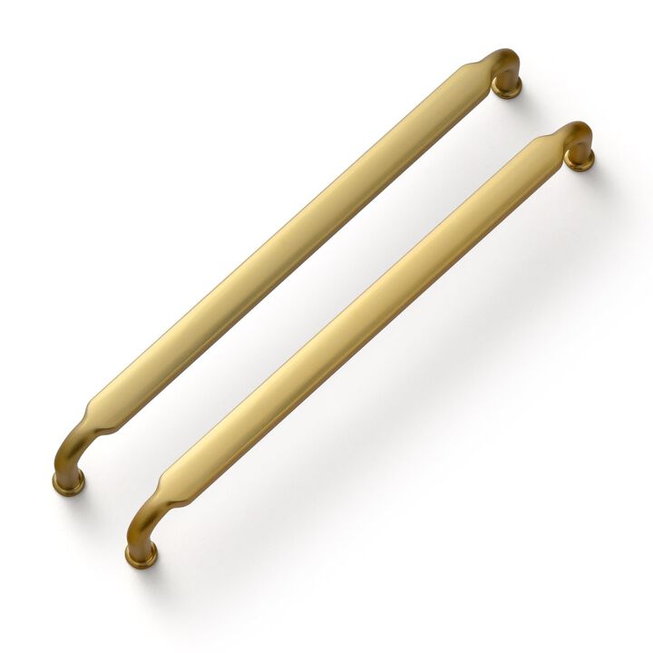 Goo-Ki Brushed Gold Drawer Handles 7-1/2 in (192mm) Hole Centers Straight Bar Pull,6-Pack Solid Cabinet Handles for Kitchen Cabi