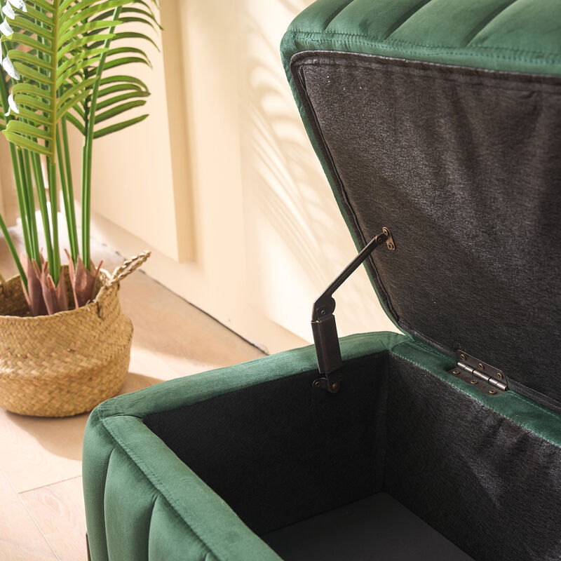 Merax Multi-Functional Velvet Storage Soft Bench