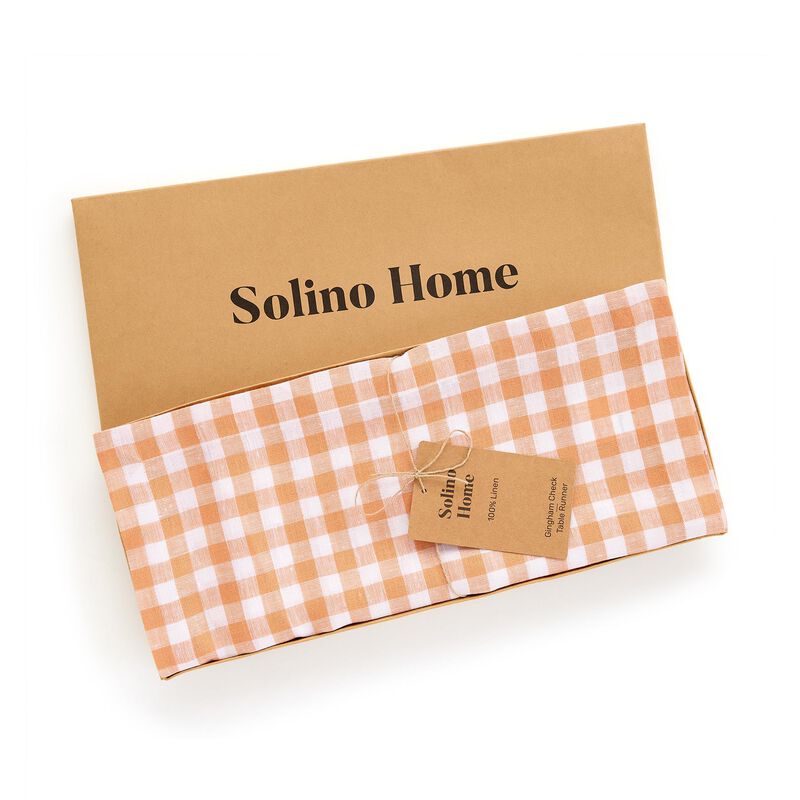 Linen Table Runner - Gingham Check image number 4