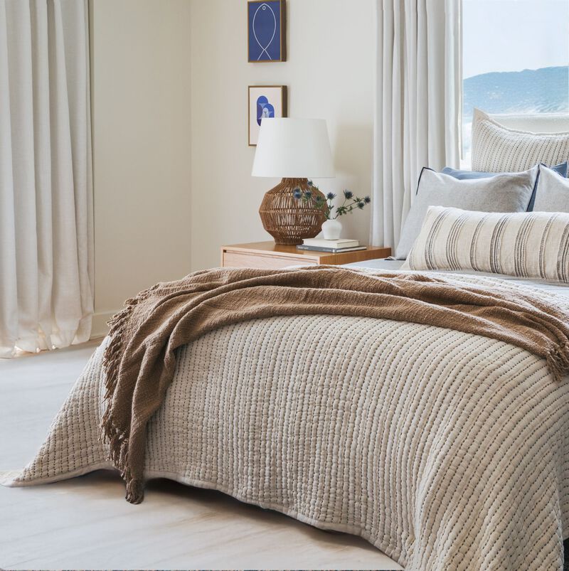 Coastal Stitch Quilted Bedspread image number 3