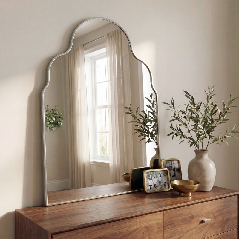 Alora Top Arch Metal Framed Wall Mounted Mirror image number 4