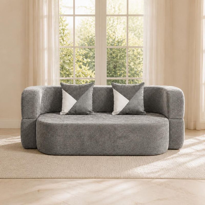 GOODSILO Convertible Eggshell Sleeper Sofa Bed with Plush Upholstery and 33D High Density Foam for Small Space Living Rooms Bedrooms Apartments image number 3