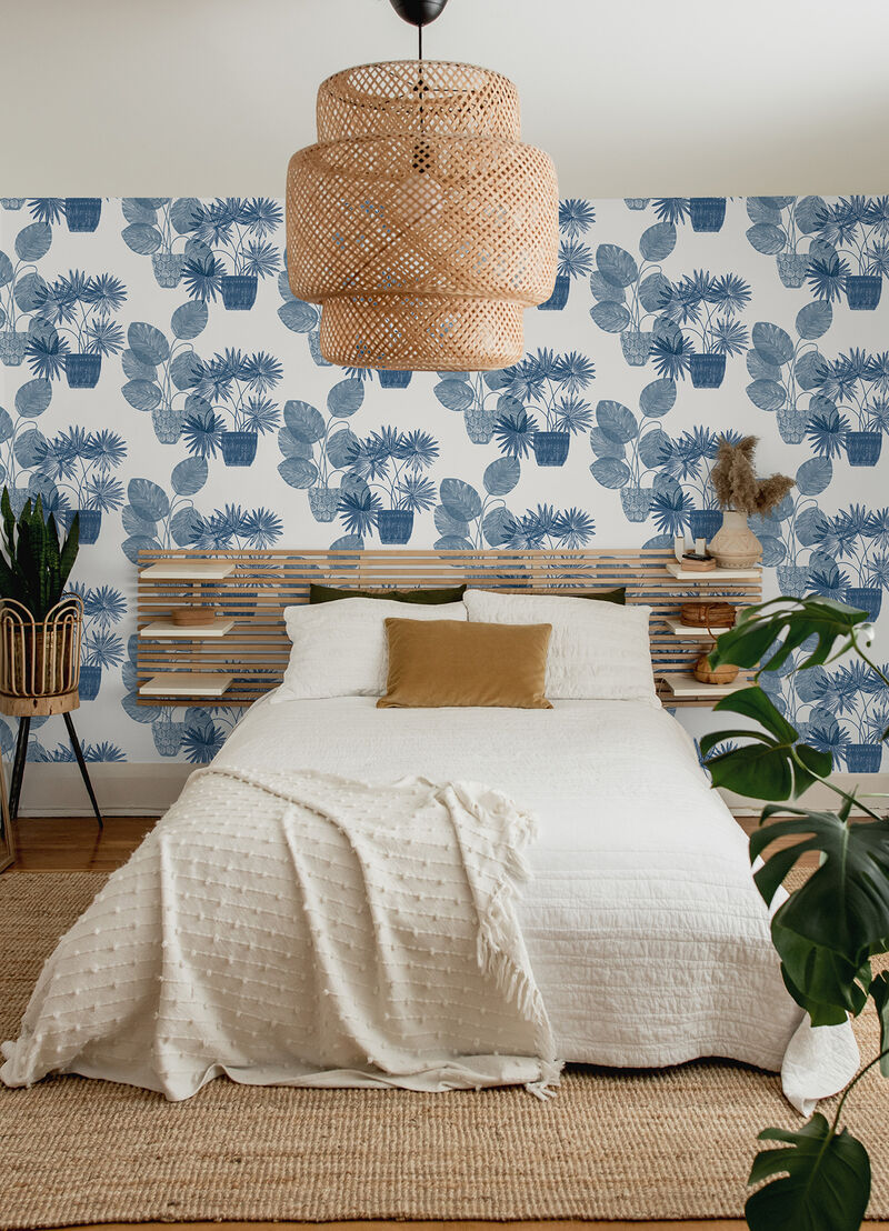 Aida Blue Potted Plant Wallpaper image number 1