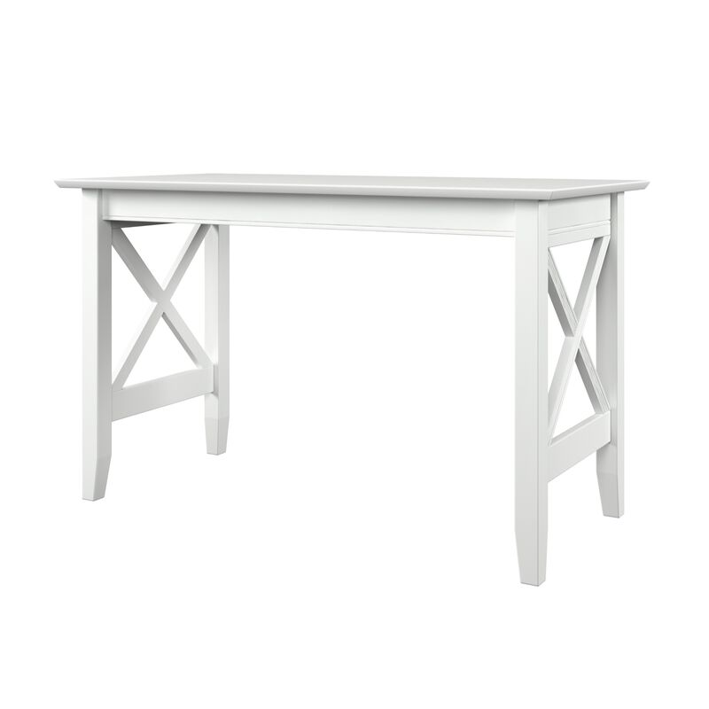 Atlantic Furniture X Design Desk with Surface Mount USB Charger in White