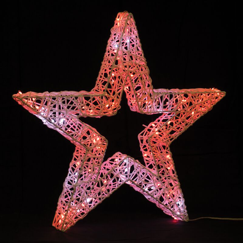 Multicolor LED Christmas Star &ndash; Battery Operated Light-Up Tree Topper or Wall Decor with Brilliant Color Display
