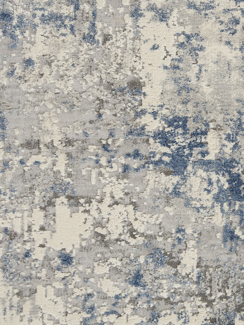 Rustic Textures RUS07 Ivory/Gray/Blue 6' x 9' Rug