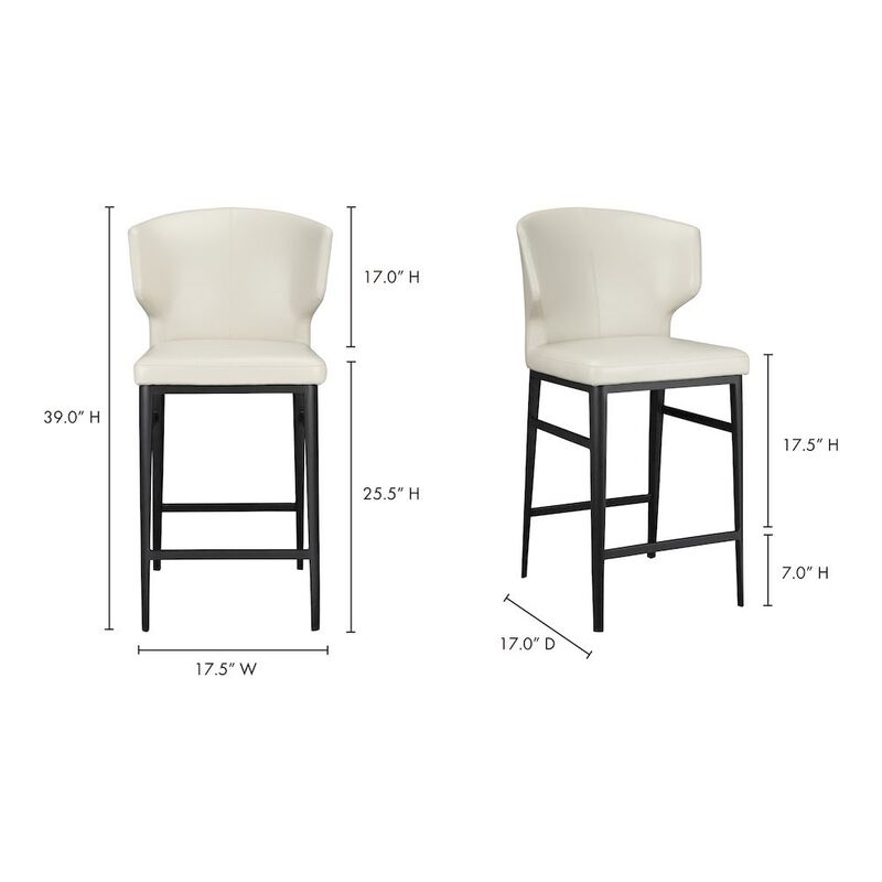 Starlight Canyon Home Mid Century Bar Stool Beige Upholstered Modern Counter Height Seating image number 3