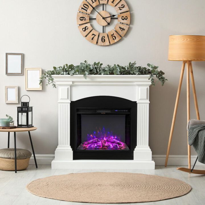 Hivvago 26 Inch Recessed Electric Fireplace with Adjustable Flame Brightness