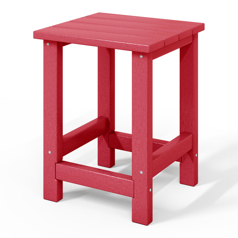 WestinTrends Kids Outdoor Patio Furniture HDPE Adirondack Square Side Table