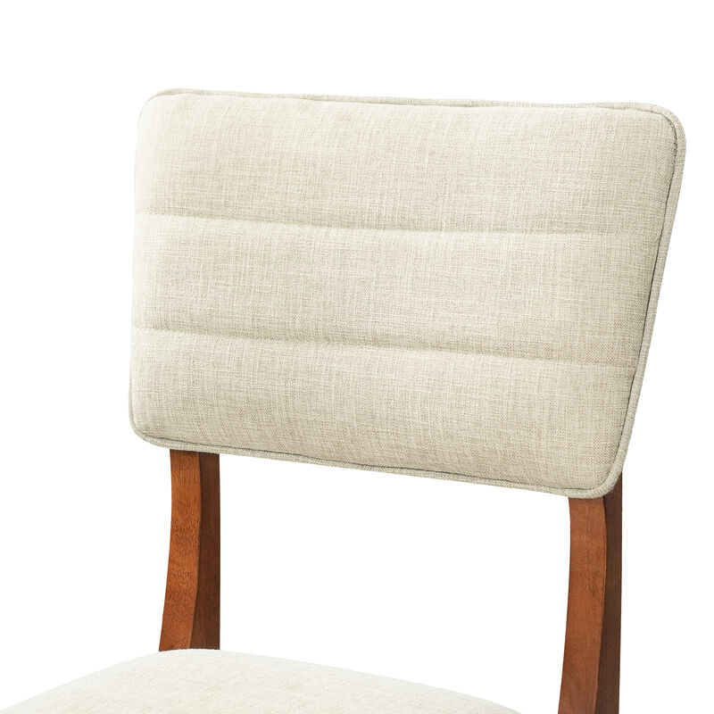 Whisen 4-Piece 16.9inch Upholstered Dining Chairs, Solid Rubber Wood Foam Mid-Century Modern for Kitchen Dining Room image number 7