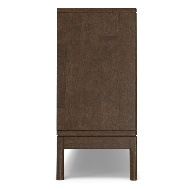 Simpli Home Harper 30 inch x 64 inch Solid Wood Mid Century 4-Shelf Low Bookcase image number 5