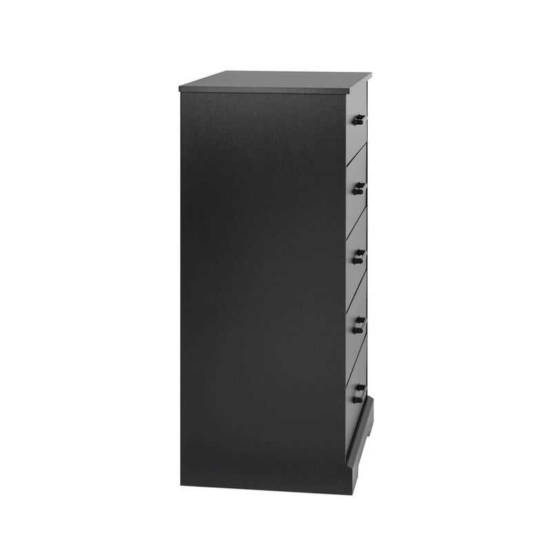 Prepac Rustic Ridge Black 5 Drawer 18.5D x 27.5W x 43.5H Dresser