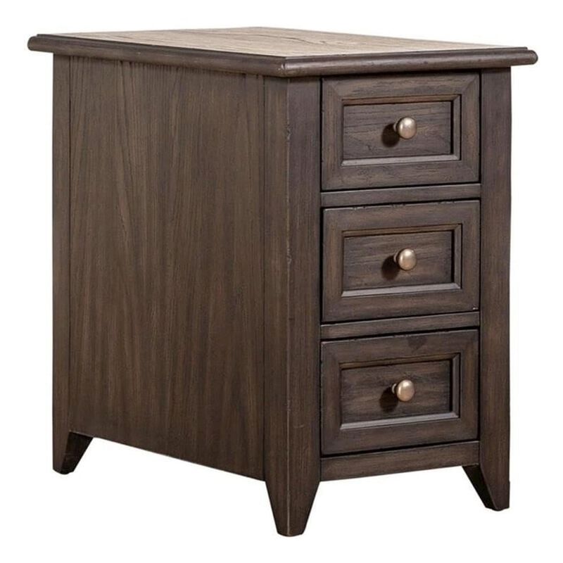 Liberty Furniture Mill Creek Chair Side Table in Peppercorn image number 0