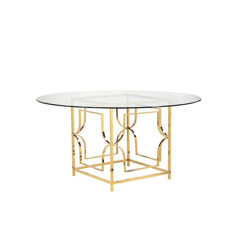 Pangea Home Z-Edward Dining Table Gold