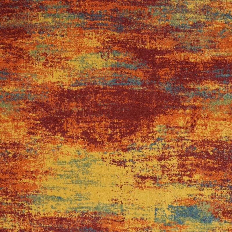 HomeRoots Abstract Indoor Outdoor Area Rug image number 2