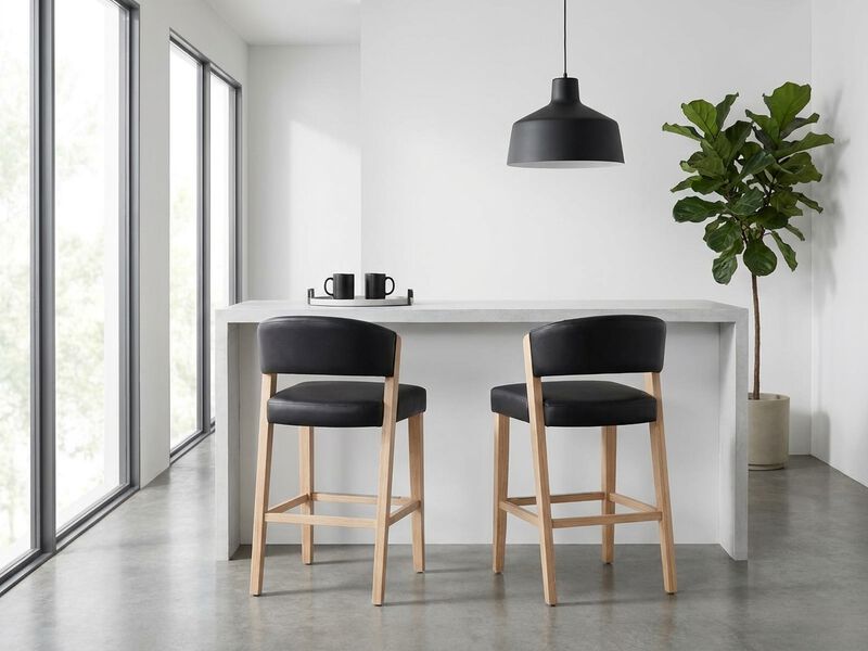 Wax Black Barstool image number 1