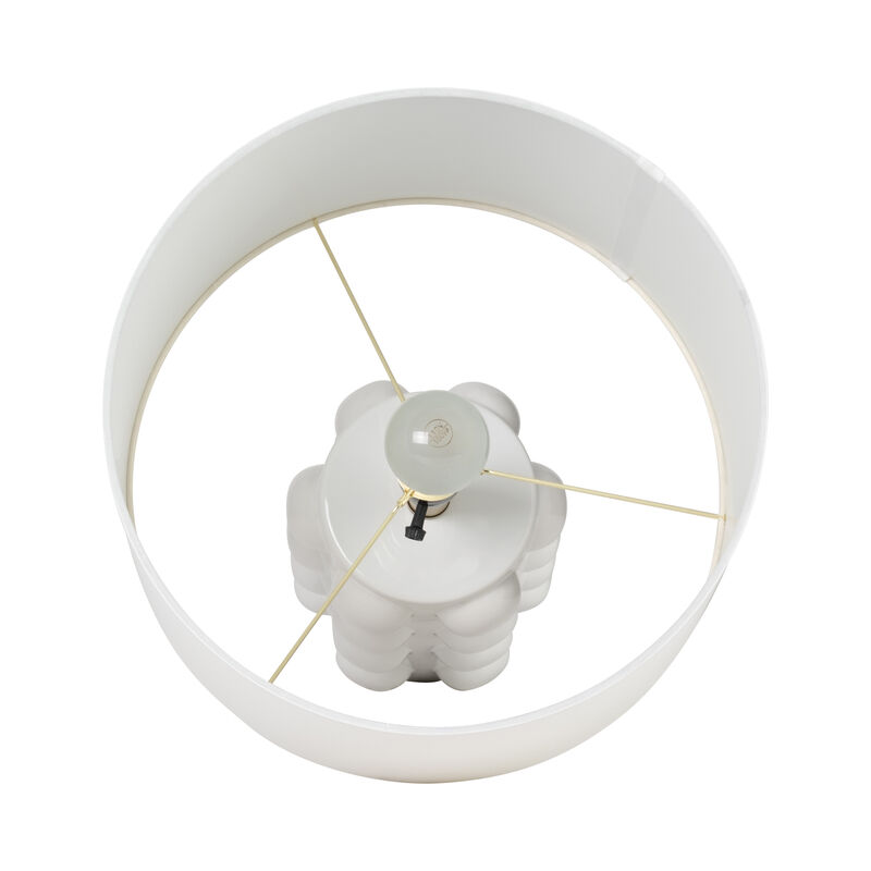 Ceramic 22" Bubble Table Lamp, White image number 4