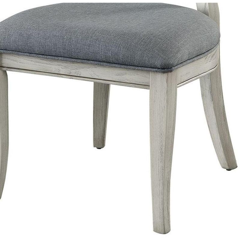 Streamdale Transitional Antique White & Gray Side Chairs, Set of 2 image number 8