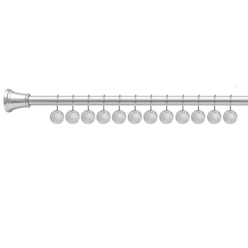 Metal Shower Curtain Hooks, Set of 12 image number 5