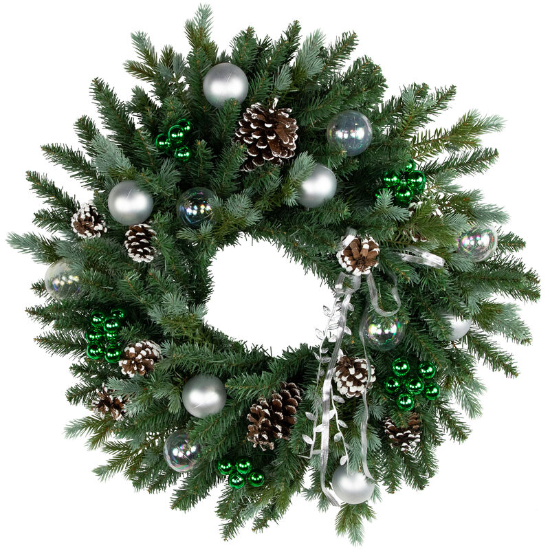 6.75" Green Shatterproof Ball Ornament Christmas Pick image number 3
