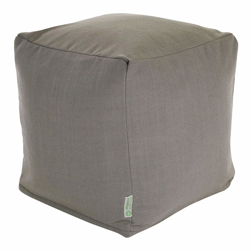 Majestic Home Goods Cube Pouf Wales Gray